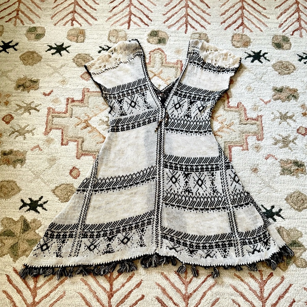 Free People knitted boho tunic dress XS